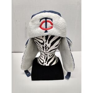 Minnesota MN Twins Trapper Hat Pepsi MLB Baseball Sherpa Fleece Ear Flaps Winter